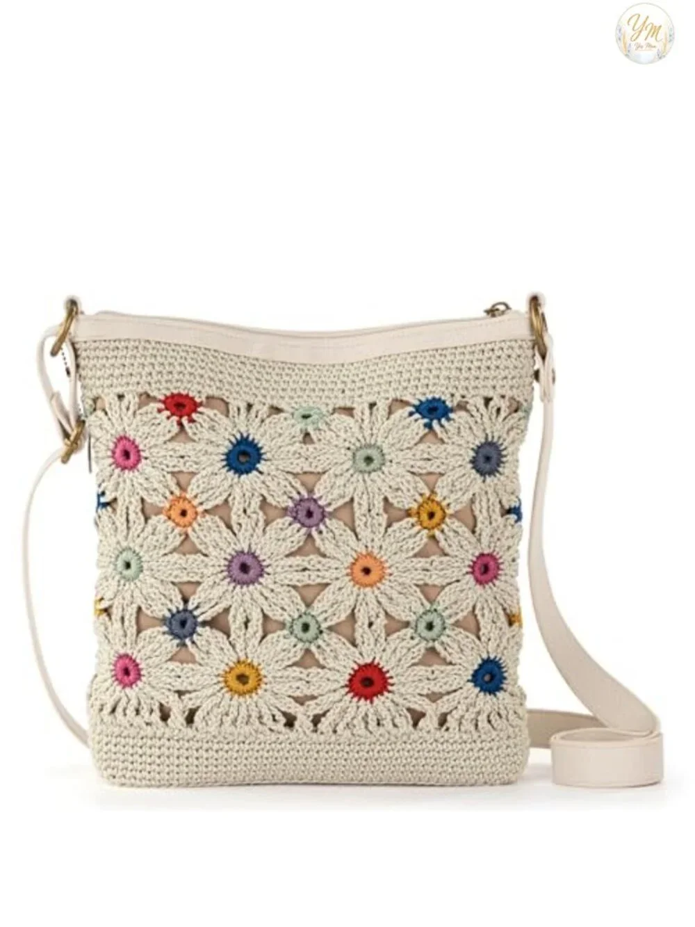 Hand-Crocheted Crossbody Purse with Adjustable Strap, Vegan Certified